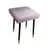 Taboret MAX tkanina Welur stelaż metalowy STOŁEK LOFT