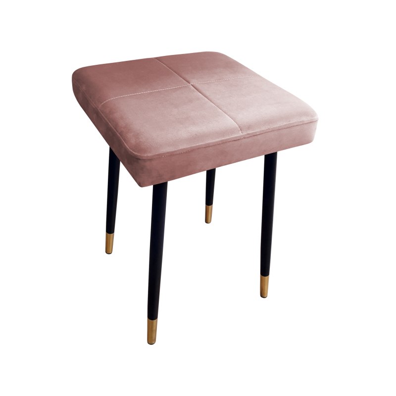 Taboret MAX tkanina Welur stelaż metalowy STOŁEK LOFT