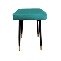 Taboret MAX tkanina Welur stelaż metalowy STOŁEK LOFT