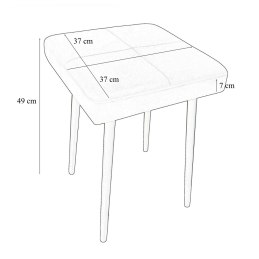 Taboret MAX tkanina Welur stelaż metalowy STOŁEK LOFT