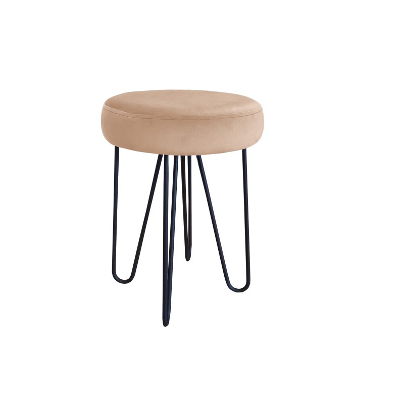 Taboret Venus tkanina Welur stelaż metalowy STOŁEK LOFT