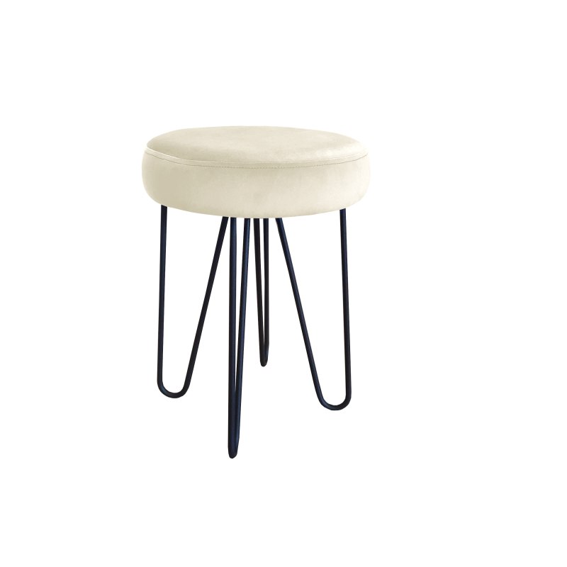 Taboret Venus tkanina Welur stelaż metalowy STOŁEK LOFT