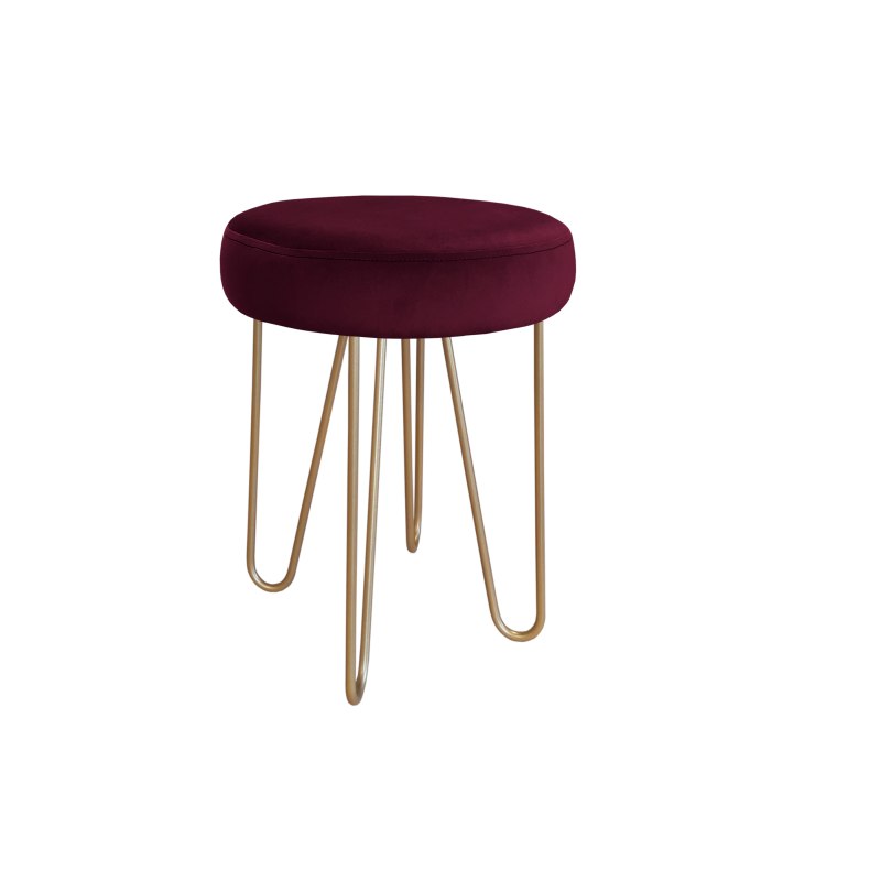 Taboret Venus tkanina Welur stelaż metalowy STOŁEK LOFT