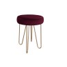 Taboret Venus tkanina Welur stelaż metalowy STOŁEK LOFT