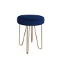 Taboret Venus tkanina Welur stelaż metalowy STOŁEK LOFT