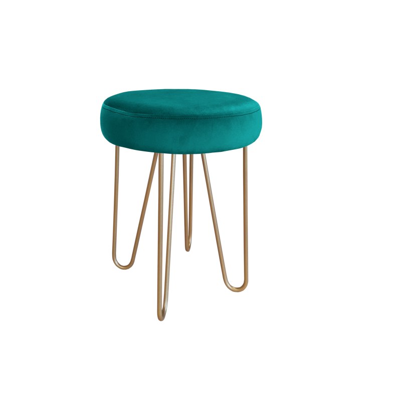 Taboret Venus tkanina Welur stelaż metalowy STOŁEK LOFT