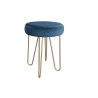 Taboret Venus tkanina Welur stelaż metalowy STOŁEK LOFT