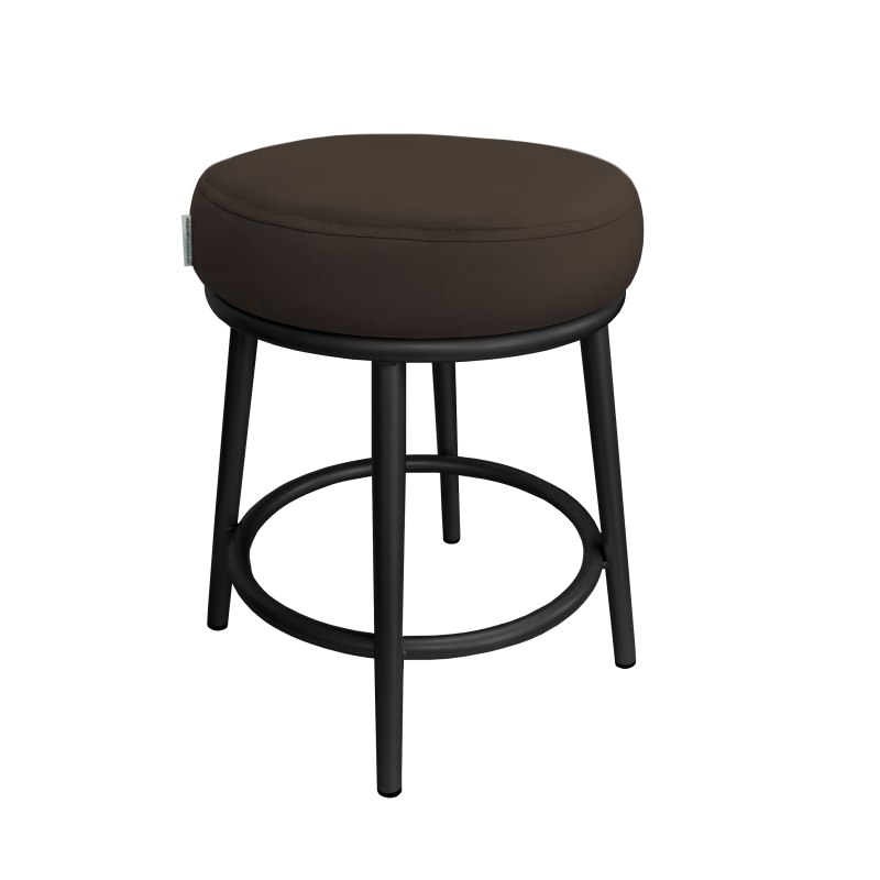 Taboret Ben tkanina Welur stelaż metalowy STOŁEK LOFT