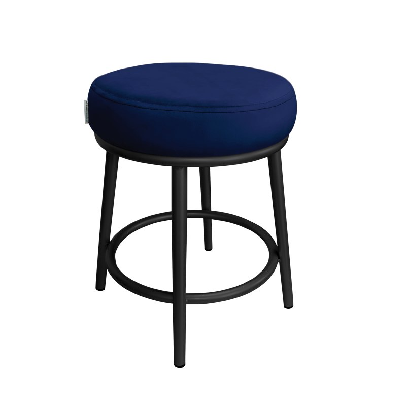 Taboret Ben tkanina Welur stelaż metalowy STOŁEK LOFT