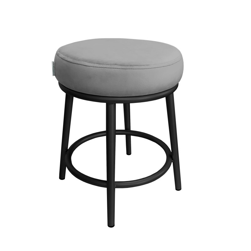 Taboret Ben tkanina Welur stelaż metalowy STOŁEK LOFT