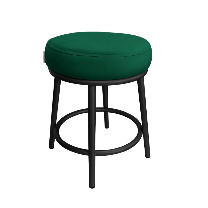 Taboret Ben tkanina Welur stelaż metalowy STOŁEK LOFT