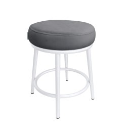 Taboret Ben tkanina Welur stelaż metalowy STOŁEK LOFT