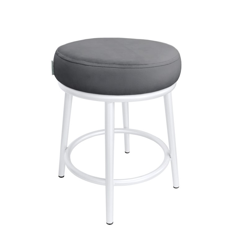 Taboret Ben tkanina Welur stelaż metalowy STOŁEK LOFT