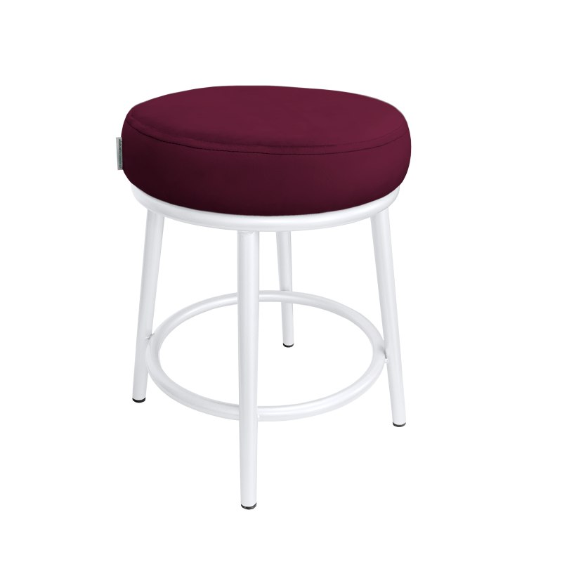 Taboret Ben tkanina Welur stelaż metalowy STOŁEK LOFT