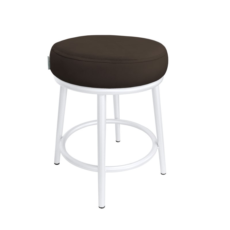 Taboret Ben tkanina Welur stelaż metalowy STOŁEK LOFT