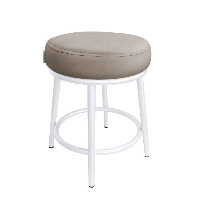 Taboret Ben tkanina Welur stelaż metalowy STOŁEK LOFT