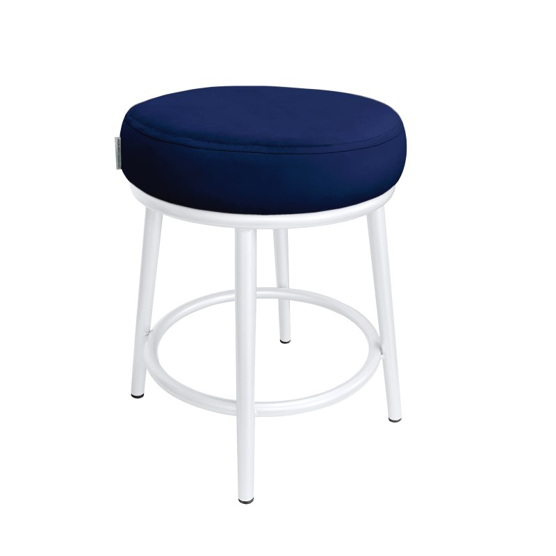Taboret Ben tkanina Welur stelaż metalowy STOŁEK LOFT