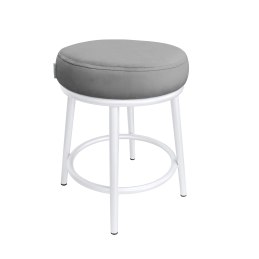 Taboret Ben tkanina Welur stelaż metalowy STOŁEK LOFT