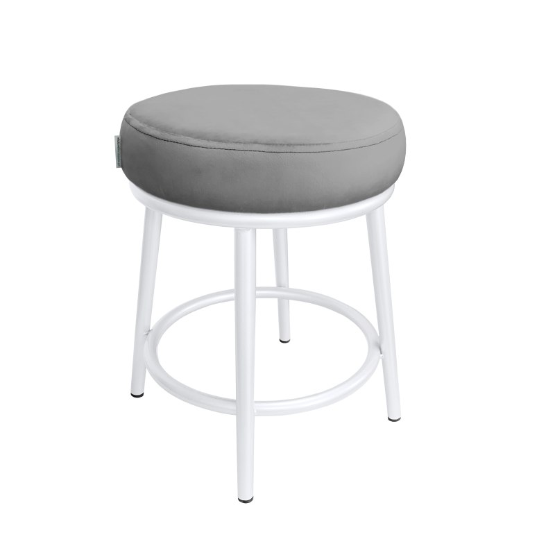 Taboret Ben tkanina Welur stelaż metalowy STOŁEK LOFT