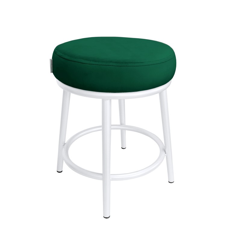 Taboret Ben tkanina Welur stelaż metalowy STOŁEK LOFT