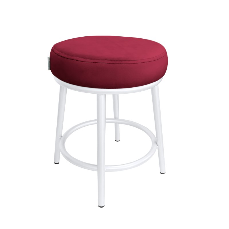 Taboret Ben tkanina Welur stelaż metalowy STOŁEK LOFT