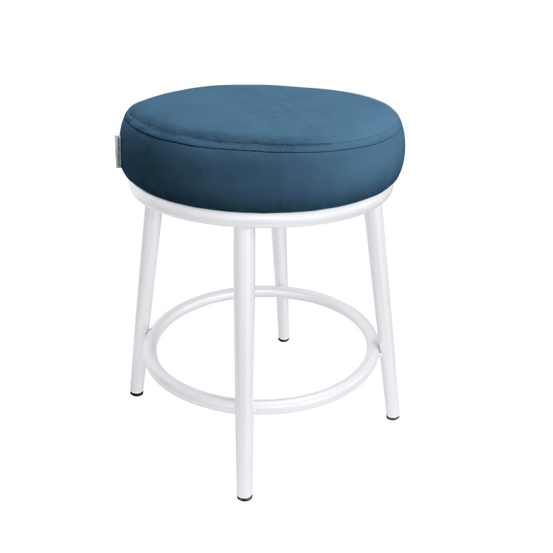 Taboret Ben tkanina Welur stelaż metalowy STOŁEK LOFT