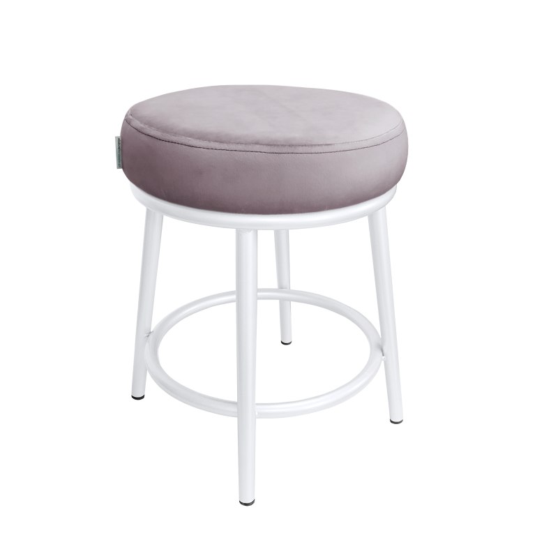 Taboret Ben tkanina Welur stelaż metalowy STOŁEK LOFT