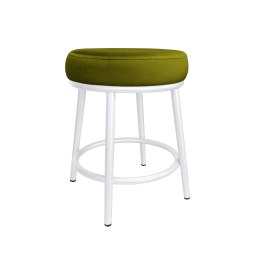 Taboret Ben tkanina Welur stelaż metalowy STOŁEK LOFT