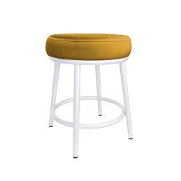 Taboret Ben tkanina Welur stelaż metalowy STOŁEK LOFT