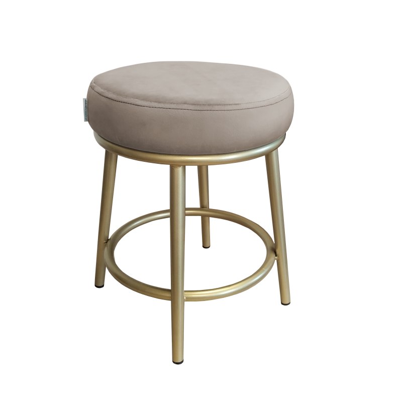 Taboret Ben tkanina Welur stelaż metalowy STOŁEK LOFT