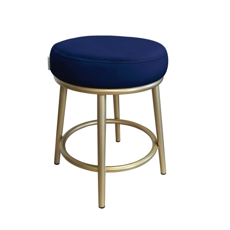 Taboret Ben tkanina Welur stelaż metalowy STOŁEK LOFT