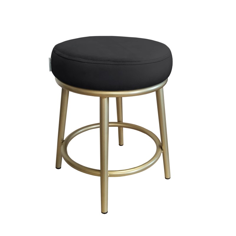 Taboret Ben tkanina Welur stelaż metalowy STOŁEK LOFT