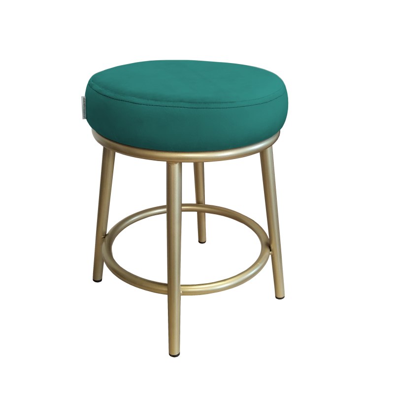 Taboret Ben tkanina Welur stelaż metalowy STOŁEK LOFT