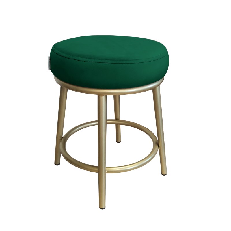 Taboret Ben tkanina Welur stelaż metalowy STOŁEK LOFT