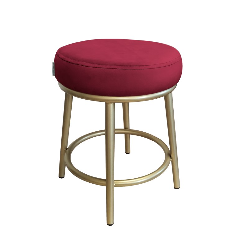 Taboret Ben tkanina Welur stelaż metalowy STOŁEK LOFT