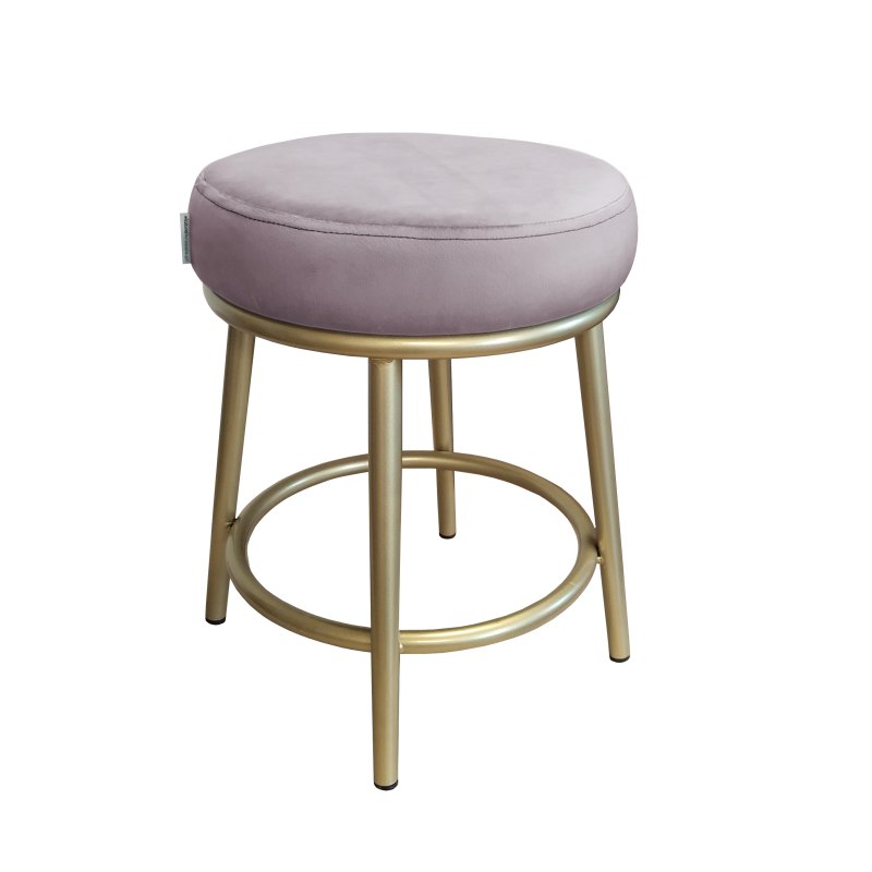 Taboret Ben tkanina Welur stelaż metalowy STOŁEK LOFT