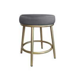Taboret Ben tkanina Welur stelaż metalowy STOŁEK LOFT
