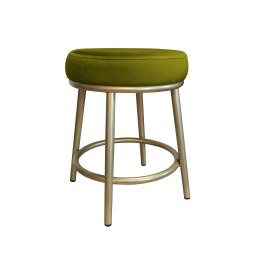 Taboret Ben tkanina Welur stelaż metalowy STOŁEK LOFT