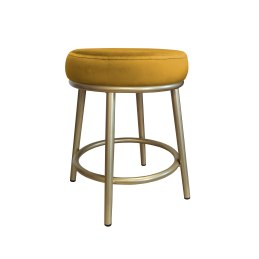 Taboret Ben tkanina Welur stelaż metalowy STOŁEK LOFT