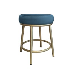 Taboret Ben tkanina Welur stelaż metalowy STOŁEK LOFT