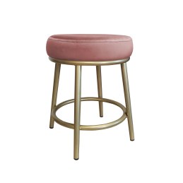 Taboret Ben tkanina Welur stelaż metalowy STOŁEK LOFT