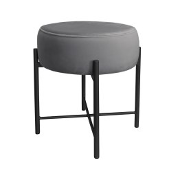 Taboret Pola tkanina Welur stelaż metalowy STOŁEK LOFT