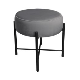 Taboret Pola tkanina Welur stelaż metalowy STOŁEK LOFT