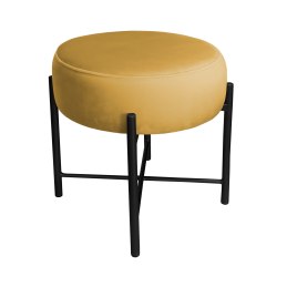 Taboret Pola tkanina Welur stelaż metalowy STOŁEK LOFT