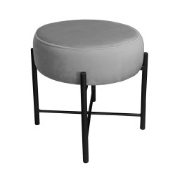 Taboret Pola tkanina Welur stelaż metalowy STOŁEK LOFT