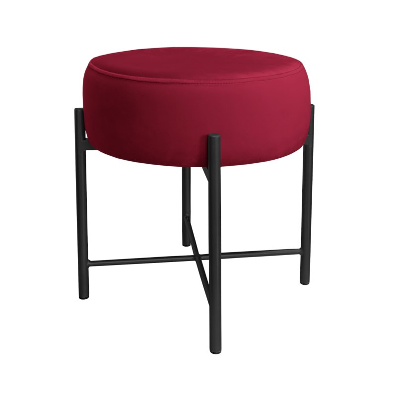 Taboret Pola tkanina Welur stelaż metalowy STOŁEK LOFT