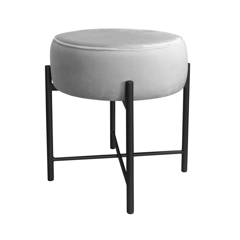 Taboret Pola tkanina Welur stelaż metalowy STOŁEK LOFT