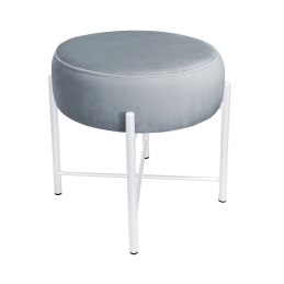 Taboret Pola tkanina Welur stelaż metalowy STOŁEK LOFT