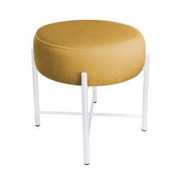 Taboret Pola MG15 – biała metalowa noga, styl i wygoda