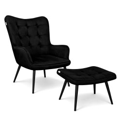 Fotel wypoczynkowy RELAX uszak z podnóżkiem do salonu